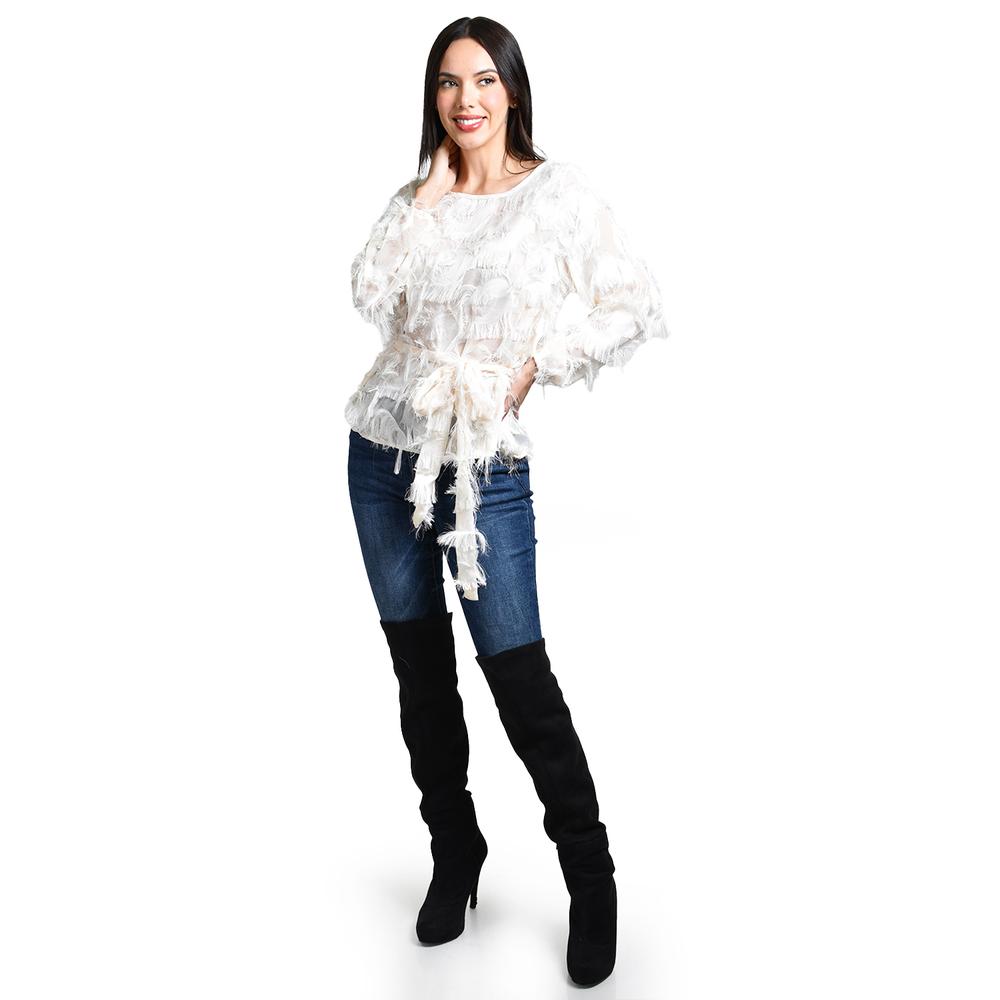 Foto 5 | Blusa Con Diseño Texturizado Roman Fashion / Juvenil, 5105 (blanco) Blanco