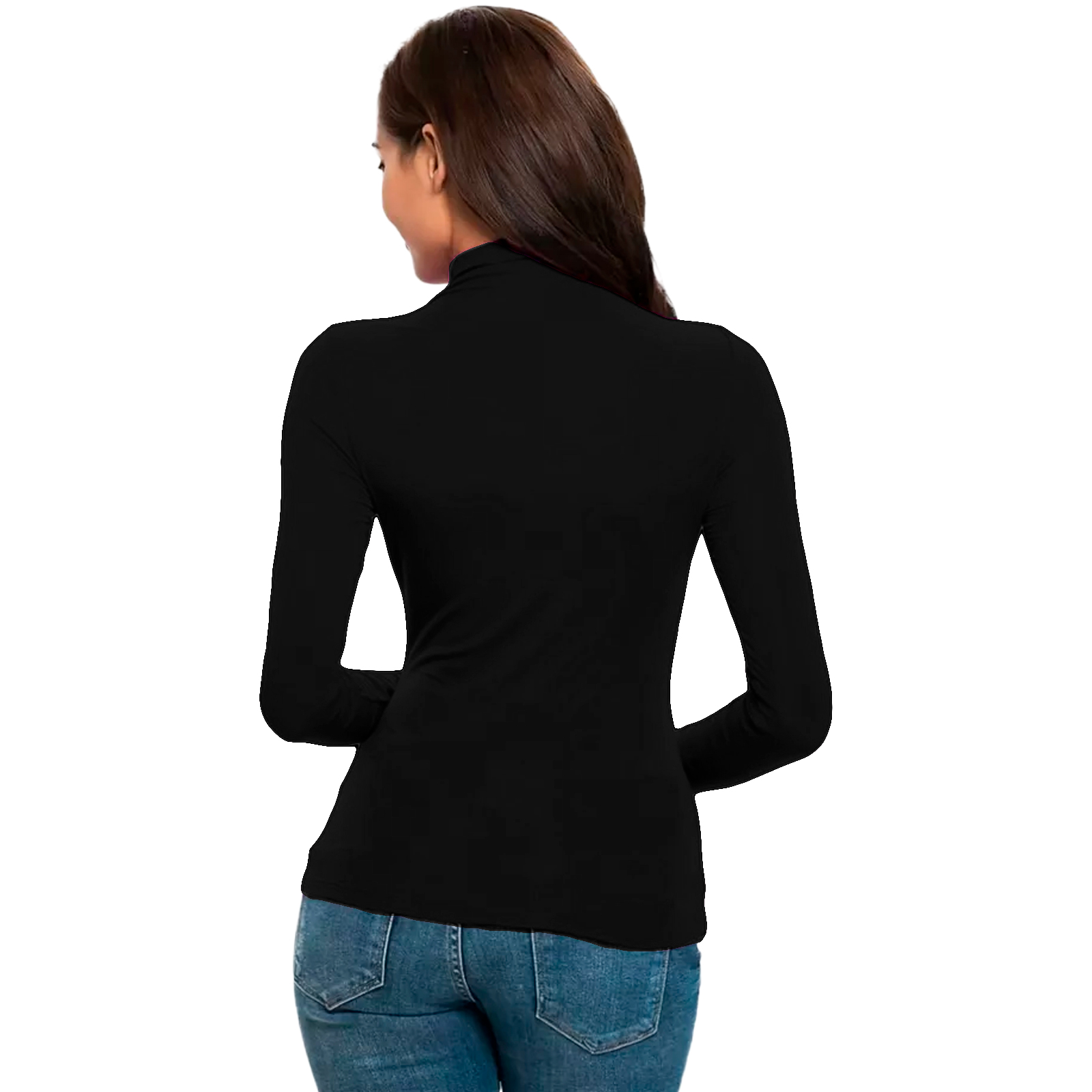 Foto 3 pulgar | Blusa Termica Mujer, Color Negro, Manga Larga, Unitalla, Cuello Alto, Playera, Casual, Basica, Camiseta, Uso