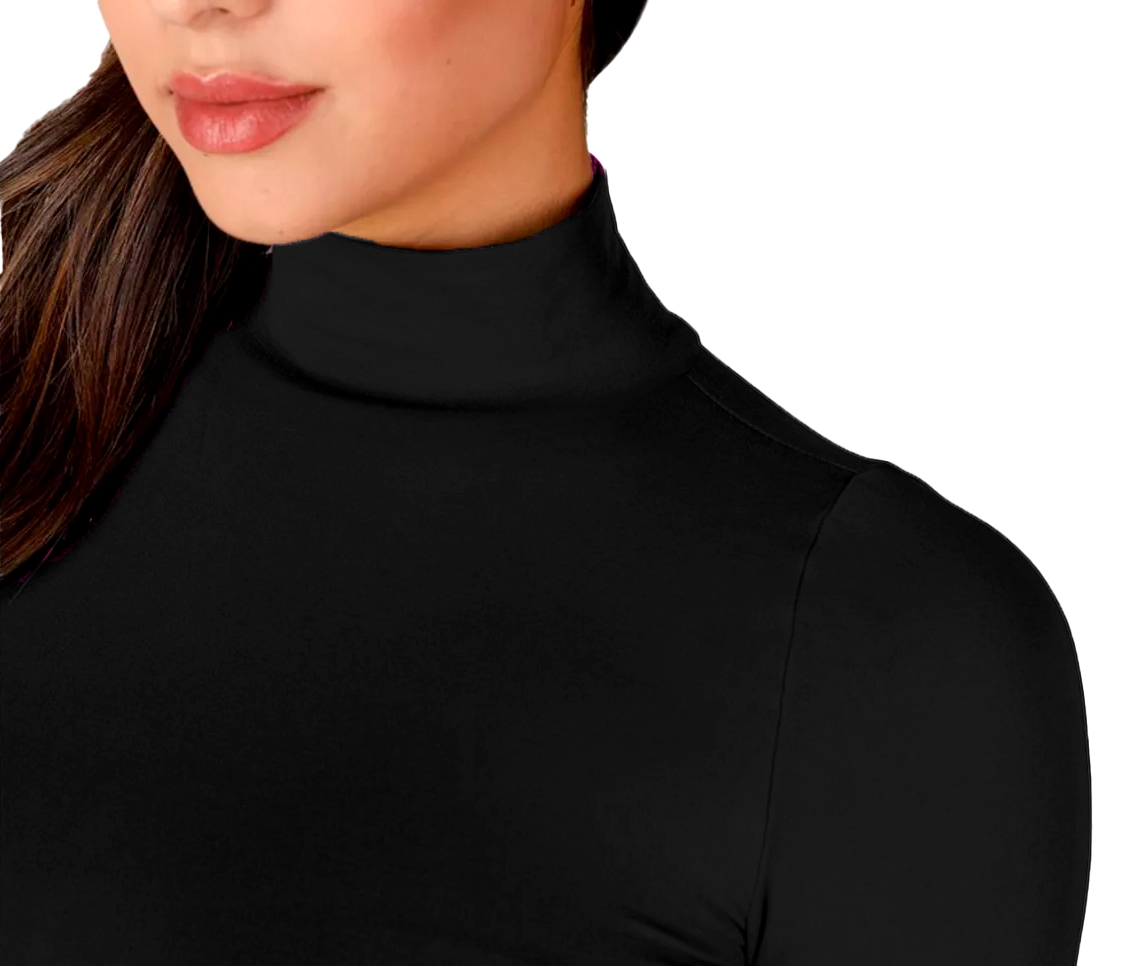 Foto 4 pulgar | Blusa Termica Mujer, Color Negro, Manga Larga, Unitalla, Cuello Alto, Playera, Casual, Basica, Camiseta, Uso