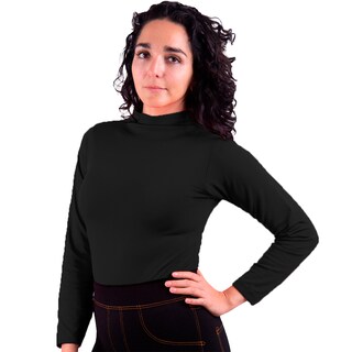 Foto 5 | Blusa Termica Mujer, Color Negro, Manga Larga, Unitalla, Cuello Alto, Playera, Casual, Basica, Camiseta, Uso