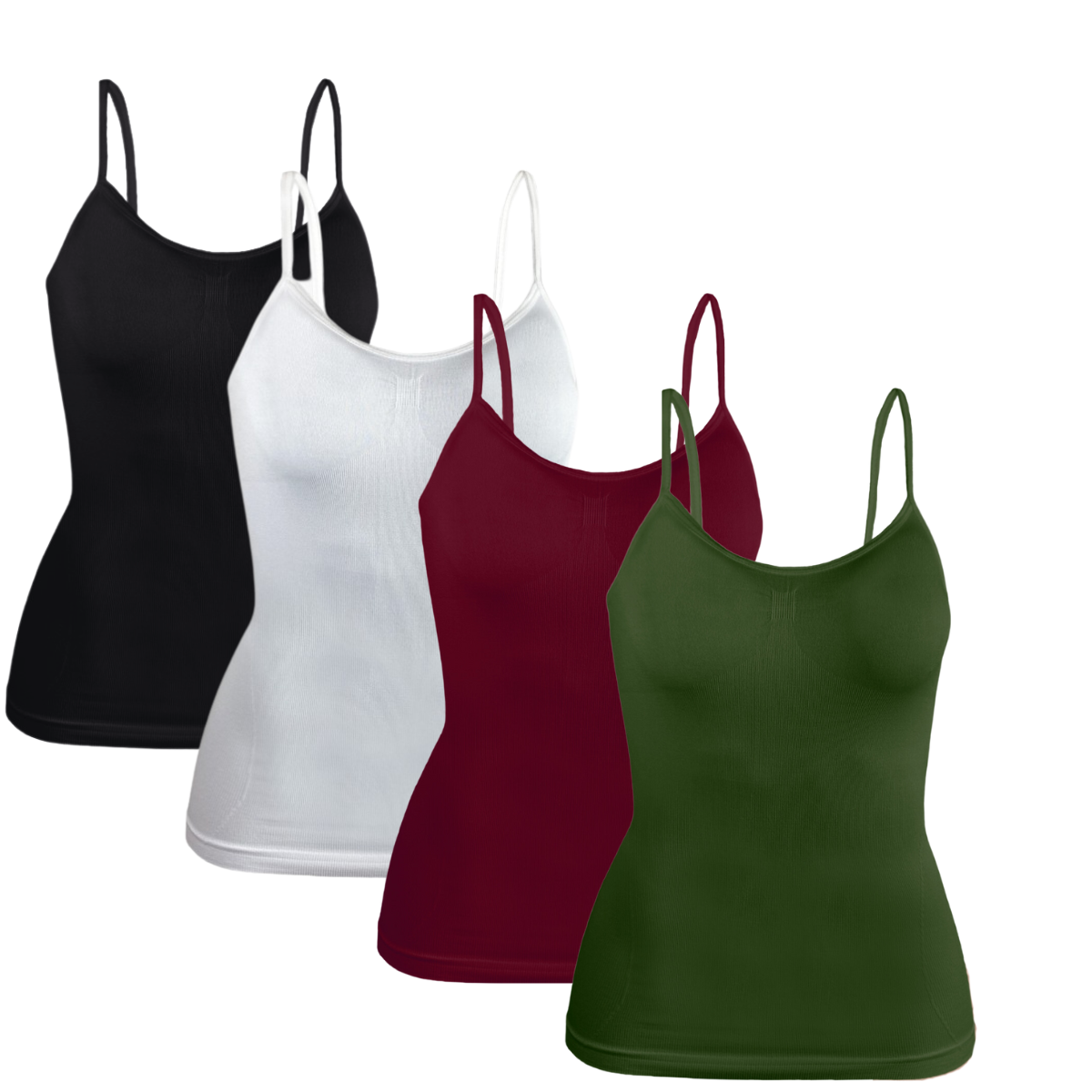 Foto 2 pulgar | Set 4 Blusas Mujer Tirantes Casual Blusa Bl-1005-px4 Variedad De Color Crop Top Dama
