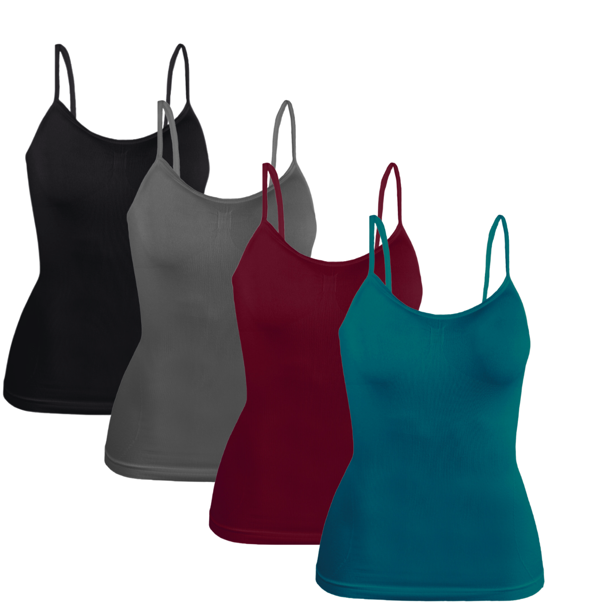 Foto 2 pulgar | Set 4 Blusas Mujer Tirantes Casual Blusa Bl-1005-px4 Variedad De Color Crop Top Dama