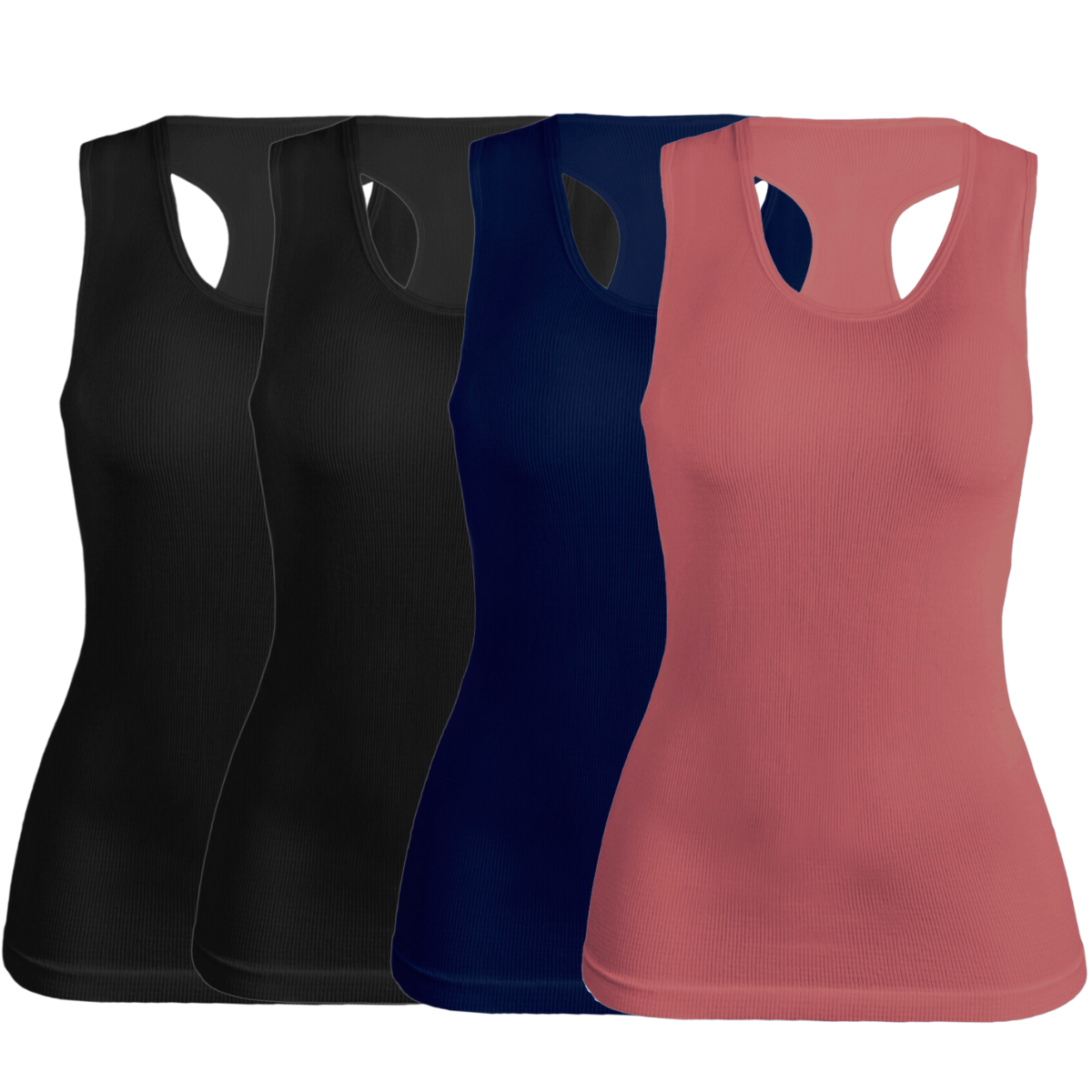 Blusas de Tirante Unitalla Microfibra Fresca Croptop Pack de 4 para Mujer