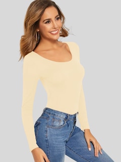 Foto 4 | Blusas Mujer Manga Larga Interior Térmico Invierno Bl-1013 Beige Claro Dama