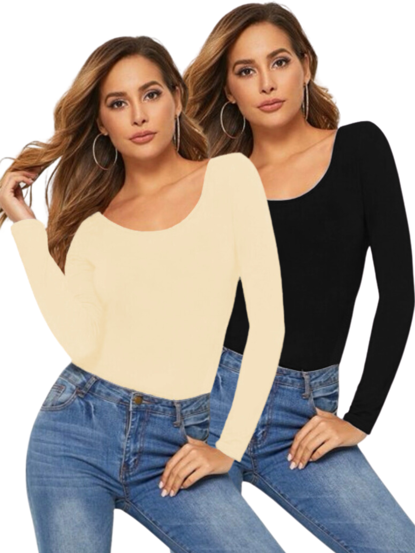 Set 2 Blusas Mujer Manga Larga Unitalla Interior Térmico Bl-1013-px2-variedad De Colores Invierno Dama