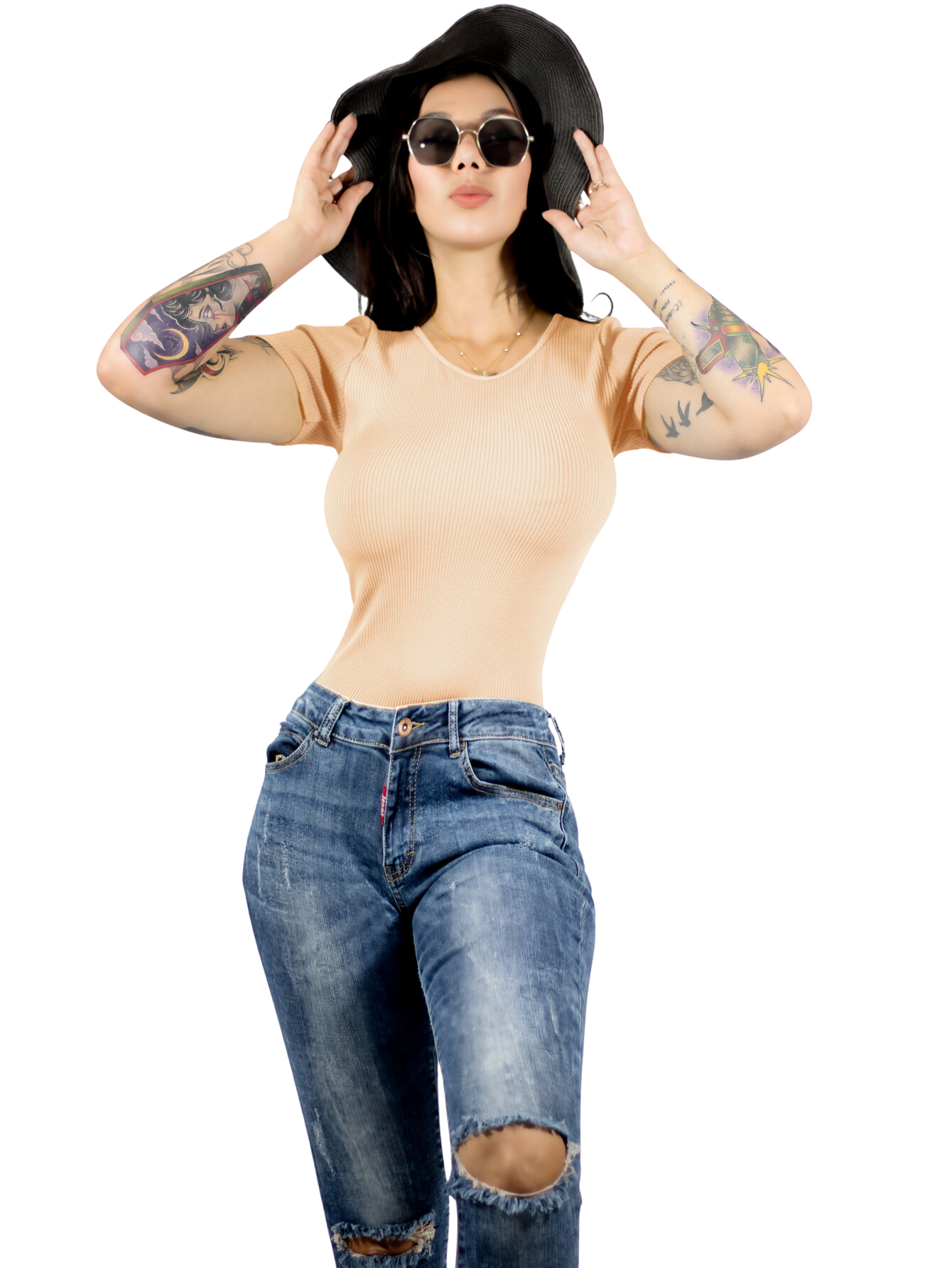 Player Mujer Texturizada Casual Stretch Bl-1018 Beige Blusa Dama Top