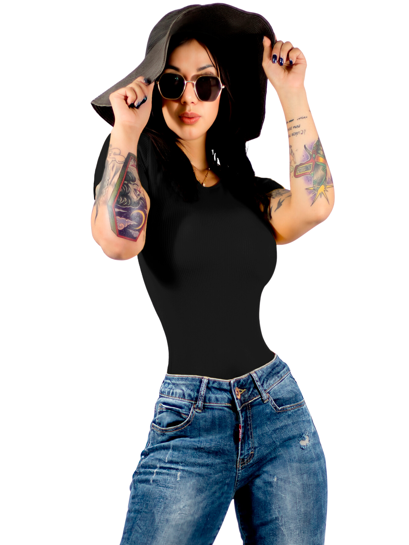 Foto 2 pulgar | Player Mujer Texturizada Casual Stretch Bl-1018 Negro Blusa Dama Top