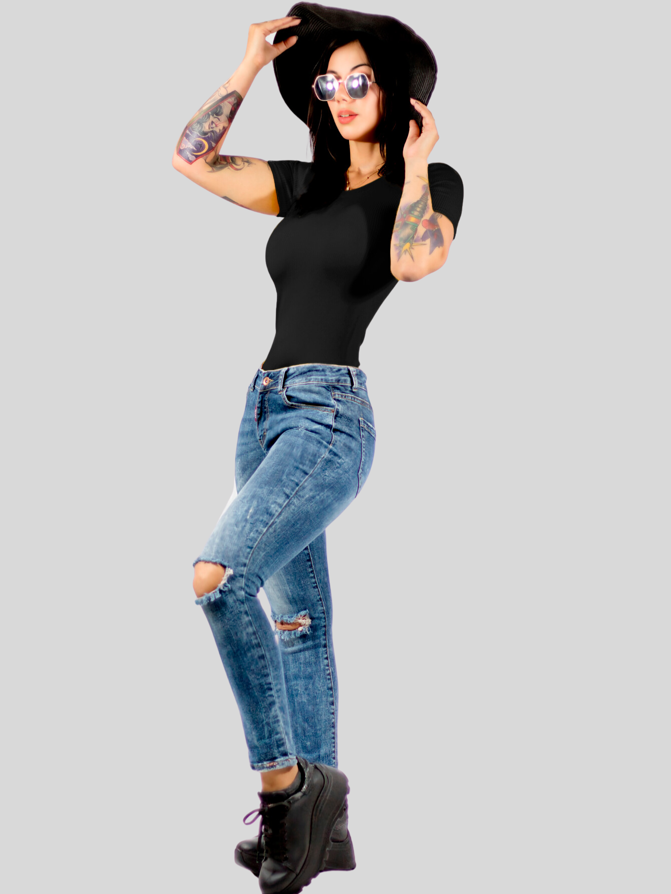 Foto 3 pulgar | Player Mujer Texturizada Casual Stretch Bl-1018 Negro Blusa Dama Top