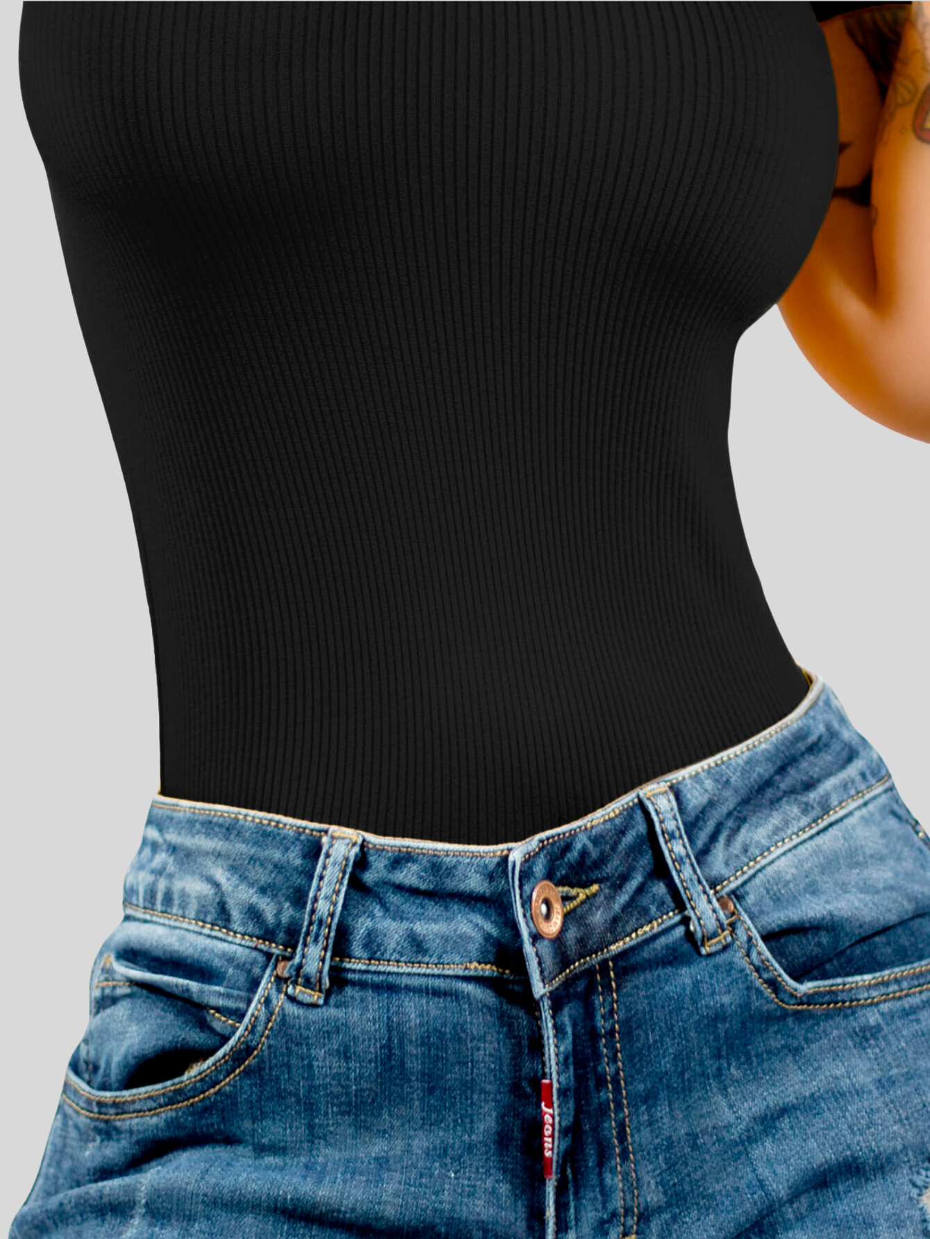 Foto 5 pulgar | Player Mujer Texturizada Casual Stretch Bl-1018 Negro Blusa Dama Top