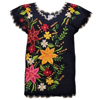 Foto 1 | Blusa Artesanal Bordada Yucateca Para Mujer