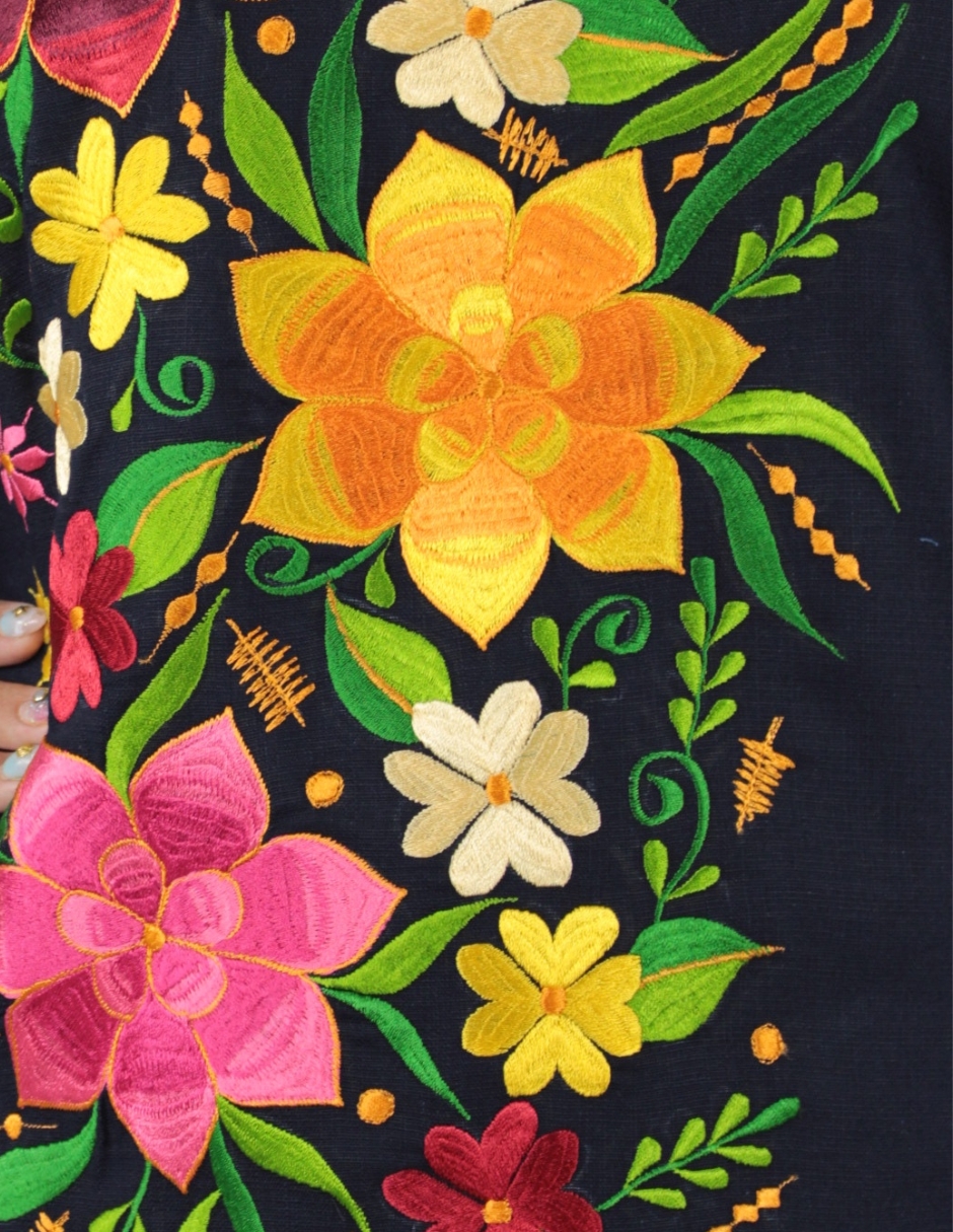 Foto 7 pulgar | Blusa Artesanal Bordada Yucateca Para Mujer