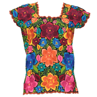 Foto 1 | Blusa Yucateca Artesanal Bordada En Ambos Lados Para Mujer