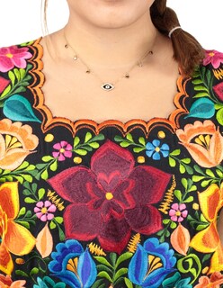 Foto 4 | Blusa Yucateca Artesanal Bordada En Ambos Lados Para Mujer