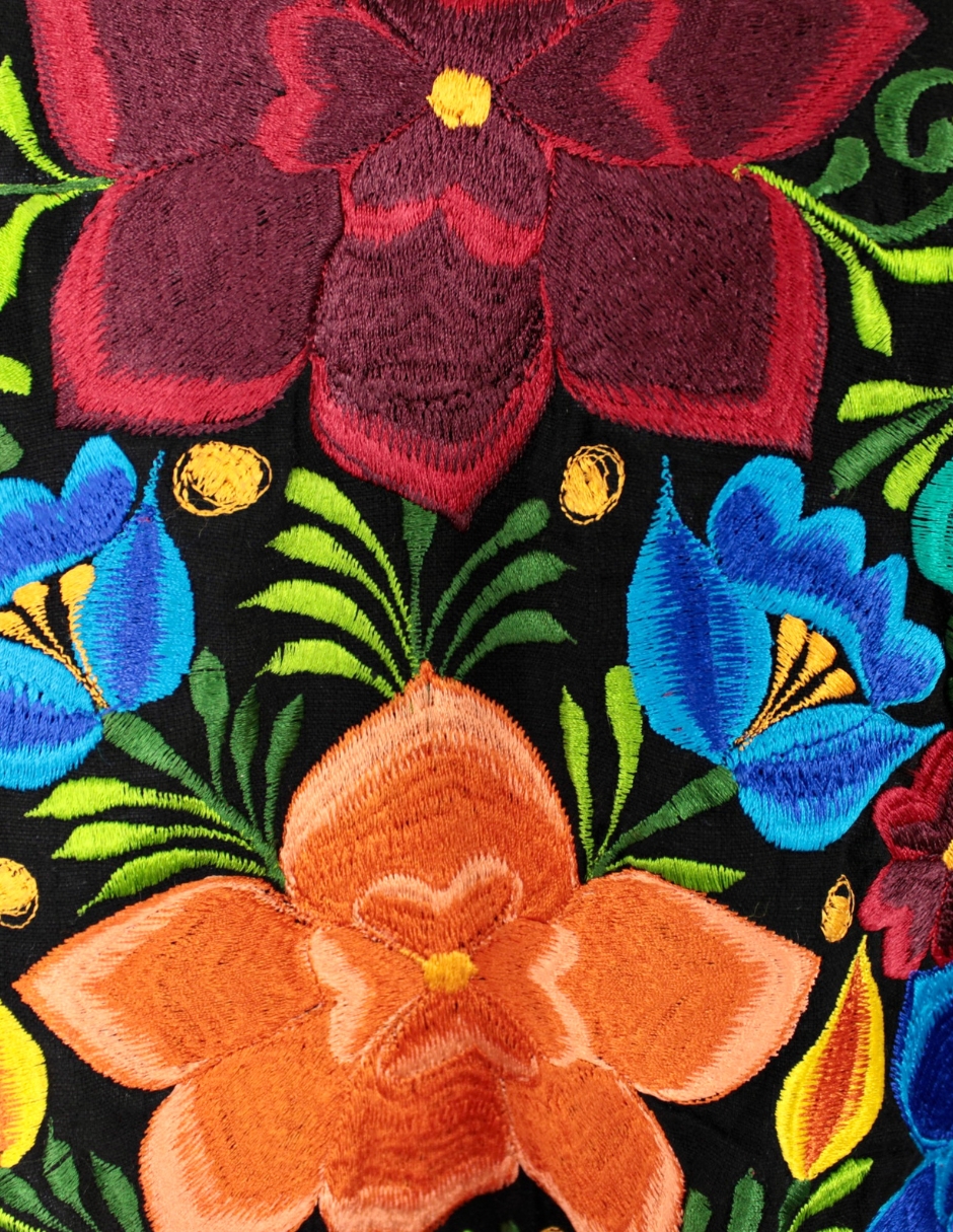 Foto 7 pulgar | Blusa Yucateca Artesanal Bordada En Ambos Lados Para Mujer