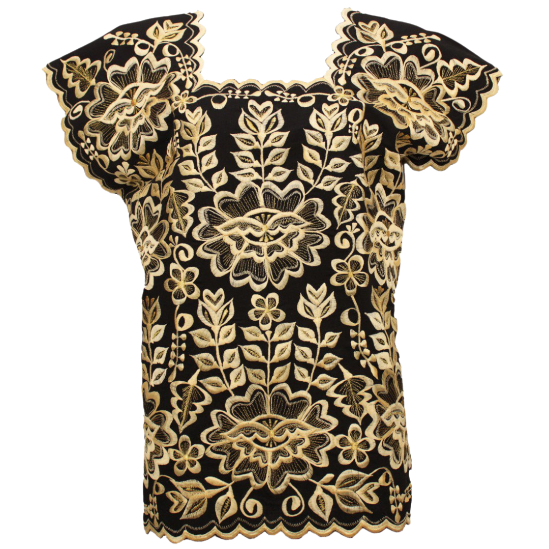 Foto 2 pulgar | Blusa Artesanal Bordada Yucateca Para Mujer