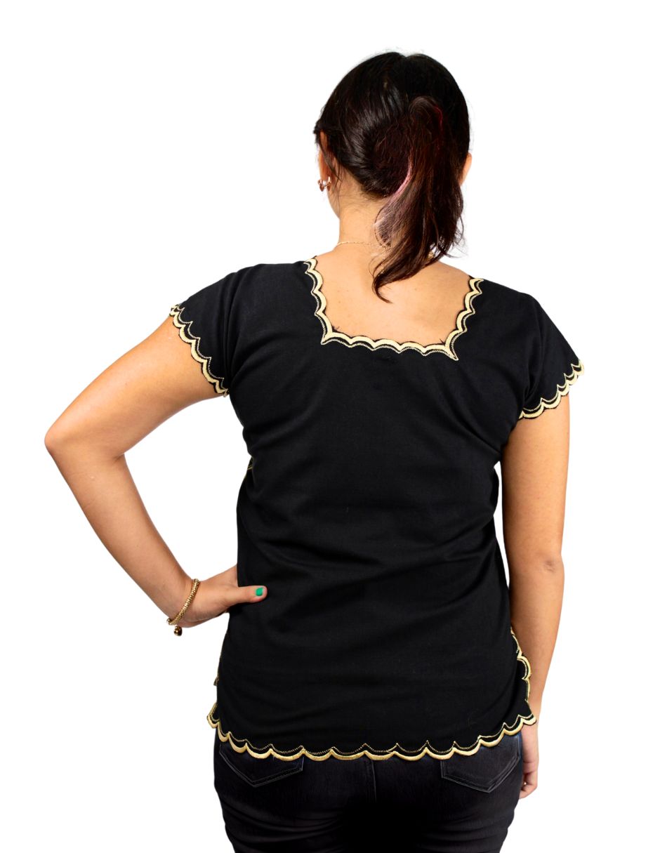 Foto 6 pulgar | Blusa Artesanal Bordada Yucateca Para Mujer