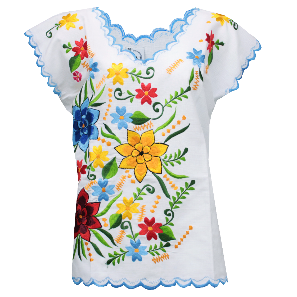 Foto 2 pulgar | Blusa Artesanal Bordada Yucateca Para Mujer
