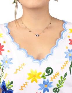 Foto 4 | Blusa Artesanal Bordada Yucateca Para Mujer