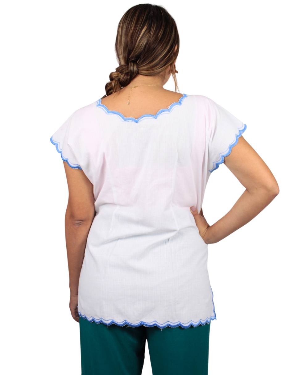 Foto 5 | Blusa Artesanal Bordada Yucateca Para Mujer