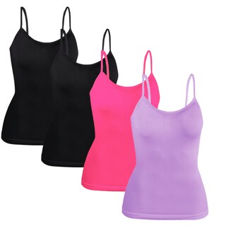 Foto 1 | Set 4 Blusas Mujer Tirantes Casual Blusa Bl-1005-px4 Variedad De Colores Crop Top Dama
