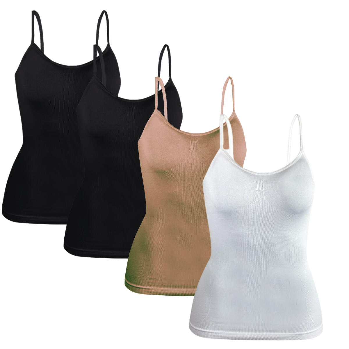Foto 2 pulgar | Set 4 Blusas Mujer Tirantes Casual Blusa Bl-1005-px4 Variedad De Colores Crop Top Dama