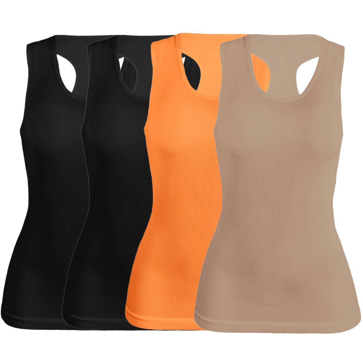 Pack de 4 Blusas de Tirante Unitalla Microfibra Fresca Basicos para Mujer