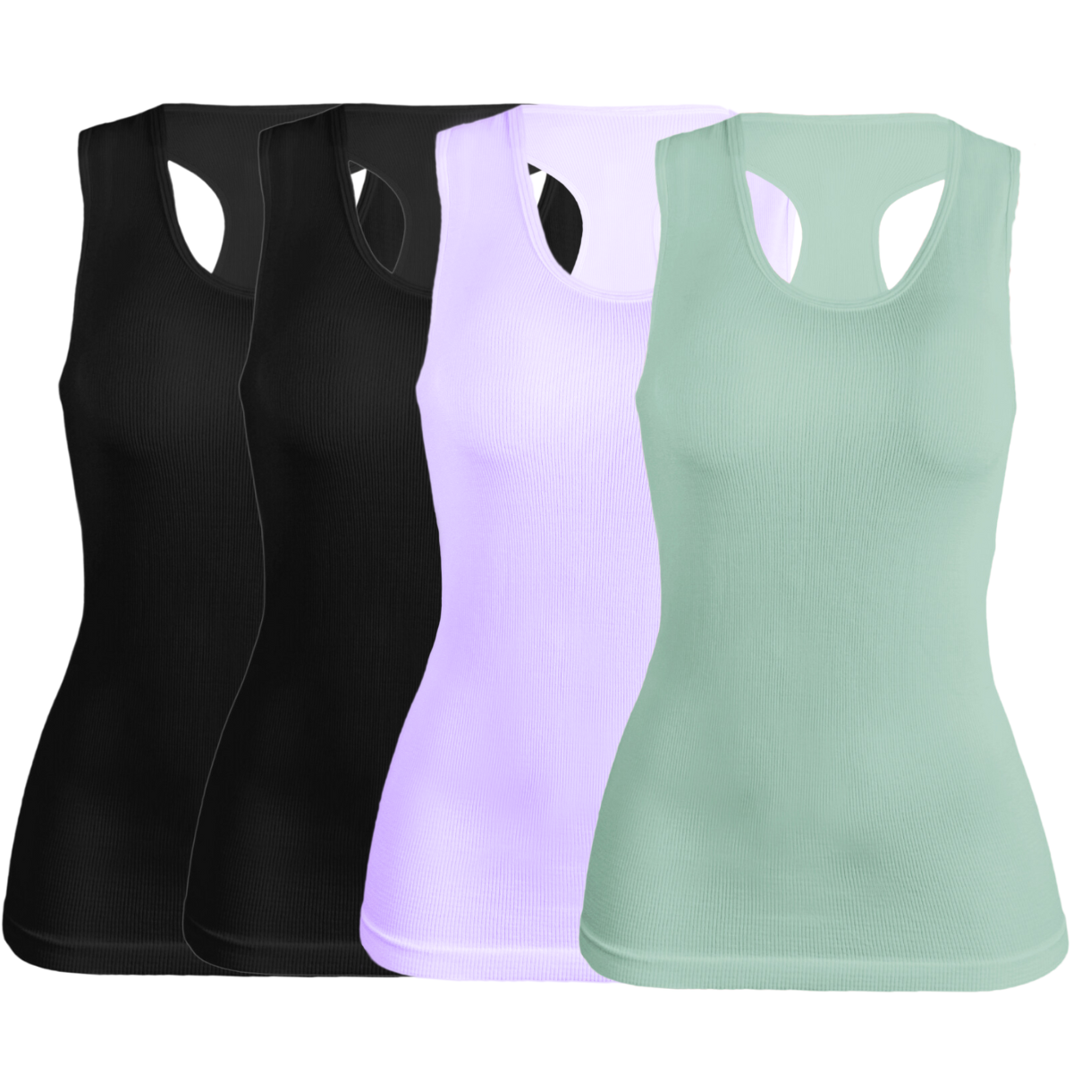 Pack de 4 Blusas de Tirante Unitalla Microfibra Fresca Basicos para Mujer