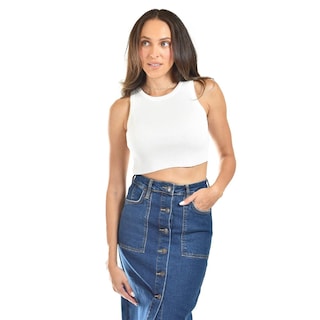 Foto 1 | Crop Top De Canalé /juvenil, 0141 (blanco) Blanco