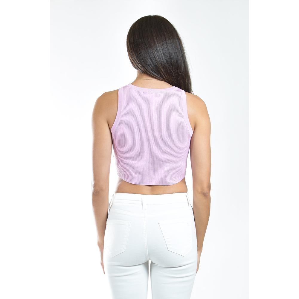 Foto 4 pulgar | Crop Top De Canalé /juvenil, 0141 (rosa) Rosa