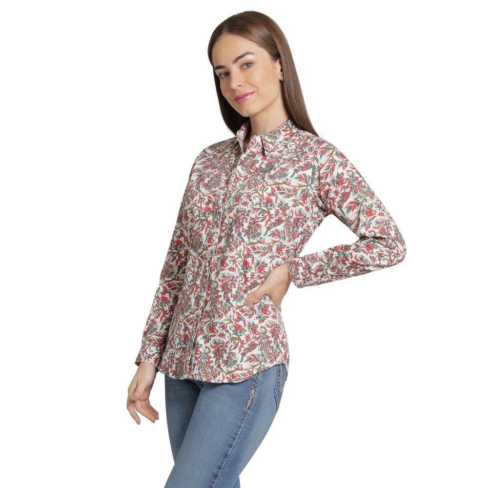 Foto 3 pulgar | Blusa Vaquera Wrangler Mujer Slim Manga Larga 890 Beige