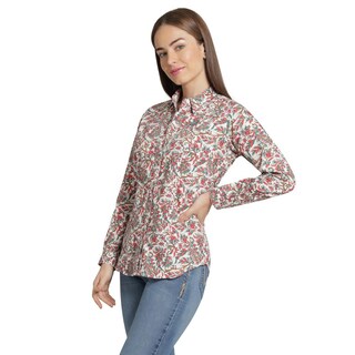 Foto 2 | Blusa Vaquera Wrangler Mujer Slim Manga Larga 890 Beige
