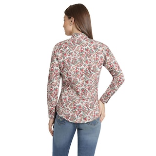 Foto 3 | Blusa Vaquera Wrangler Mujer Slim Manga Larga 890 Beige