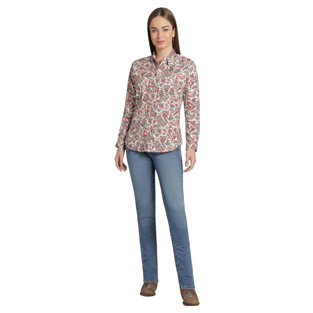 Foto 5 pulgar | Blusa Vaquera Wrangler Mujer Slim Manga Larga 890 Beige