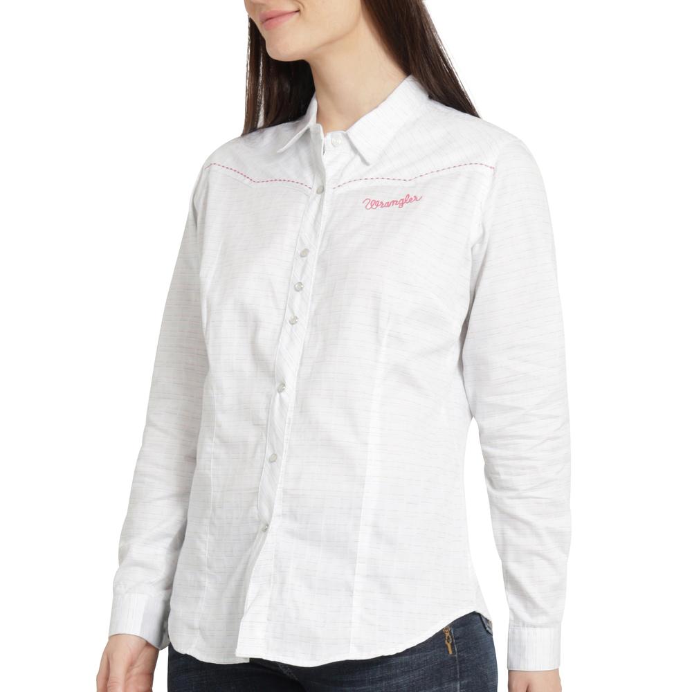 Foto 6 pulgar | Blusa Vaquera Wrangler Mujer Slim Manga Larga 888 Blanco