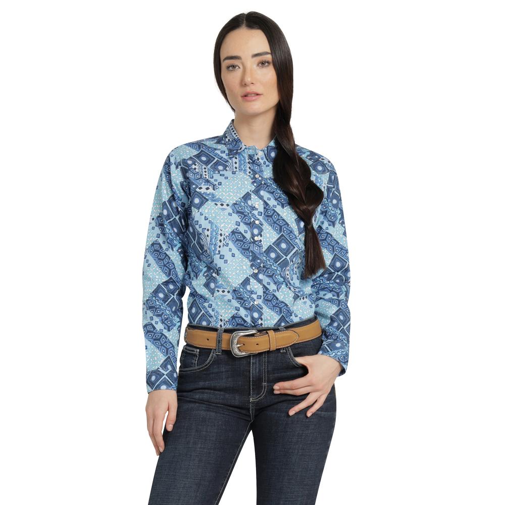 Blusa Vaquera Wrangler Mujer Slim Manga Larga 889 Azul