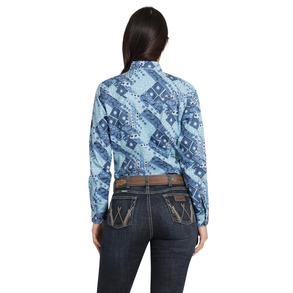 Foto 4 pulgar | Blusa Vaquera Wrangler Mujer Slim Manga Larga 889 Azul