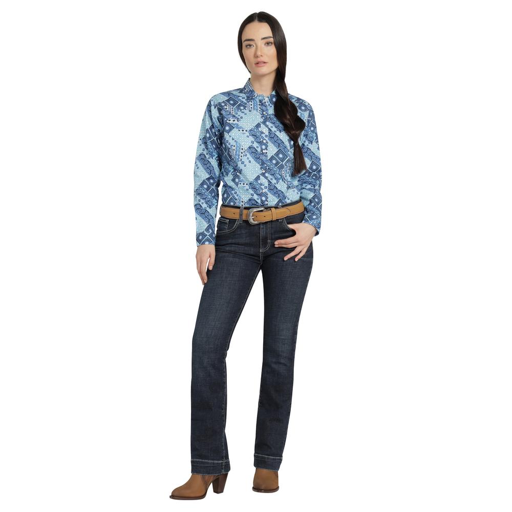 Foto 5 pulgar | Blusa Vaquera Wrangler Mujer Slim Manga Larga 889 Azul
