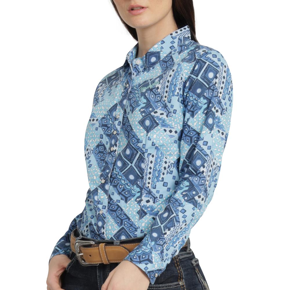 Foto 6 pulgar | Blusa Vaquera Wrangler Mujer Slim Manga Larga 889 Azul
