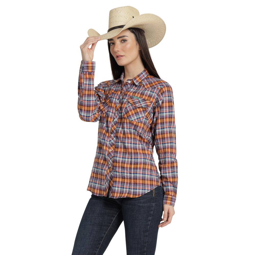 Foto 3 pulgar | Blusa Vaquera Wrangler Mujer Slim Manga Larga 897 Violeta