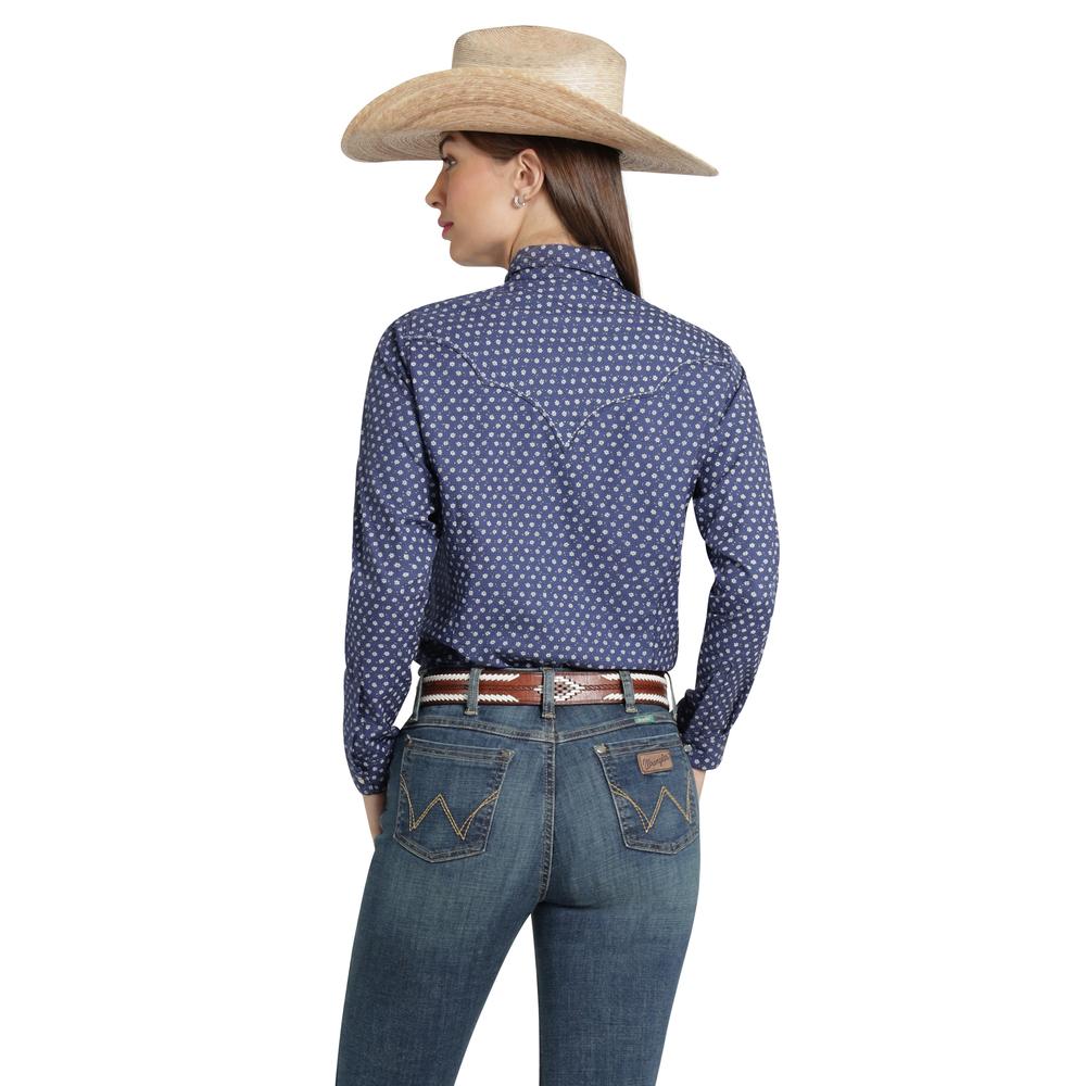 Foto 4 pulgar | Blusa Vaquera Wrangler Mujer Slim Manga Larga 892 Azul Marino