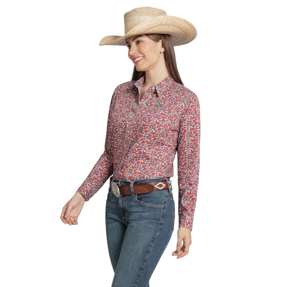 Foto 3 pulgar | Blusa Vaquera Wrangler Mujer Slim Manga Larga 891 Rojo