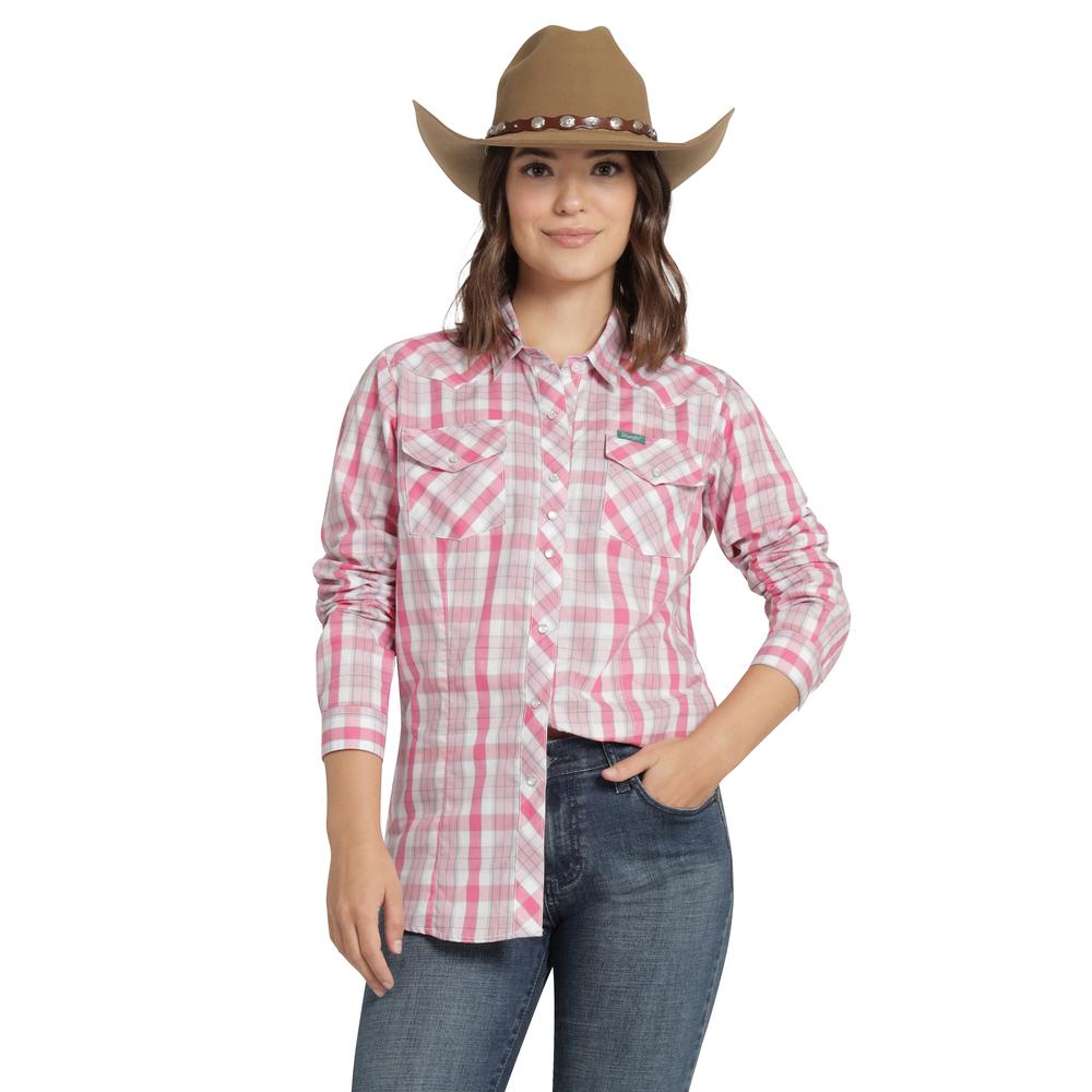 Blusa Vaquera Wrangler Mujer Slim Manga Larga 870 Rosa