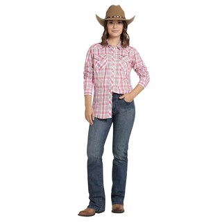 Foto 4 | Blusa Vaquera Wrangler Mujer Slim Manga Larga 870 Rosa