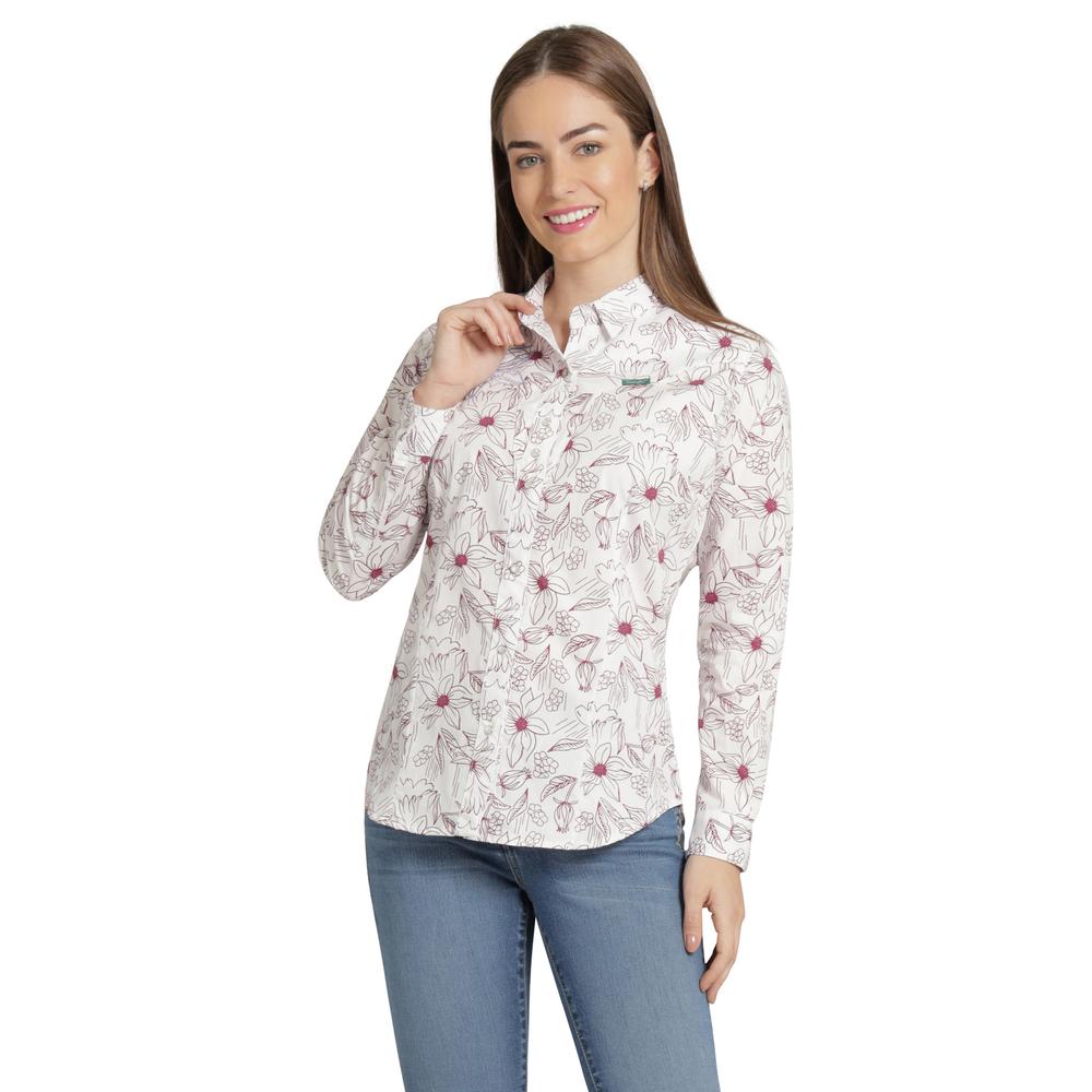 Blusa Vaquera Wrangler Mujer Slim Manga Larga 893 Blanco