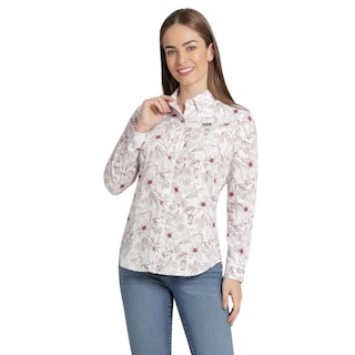 Foto 1 | Blusa Vaquera Wrangler Mujer Slim Manga Larga 893 Blanco