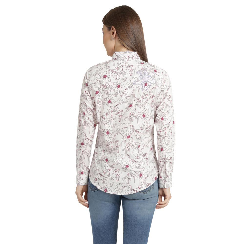 Foto 4 pulgar | Blusa Vaquera Wrangler Mujer Slim Manga Larga 893 Blanco