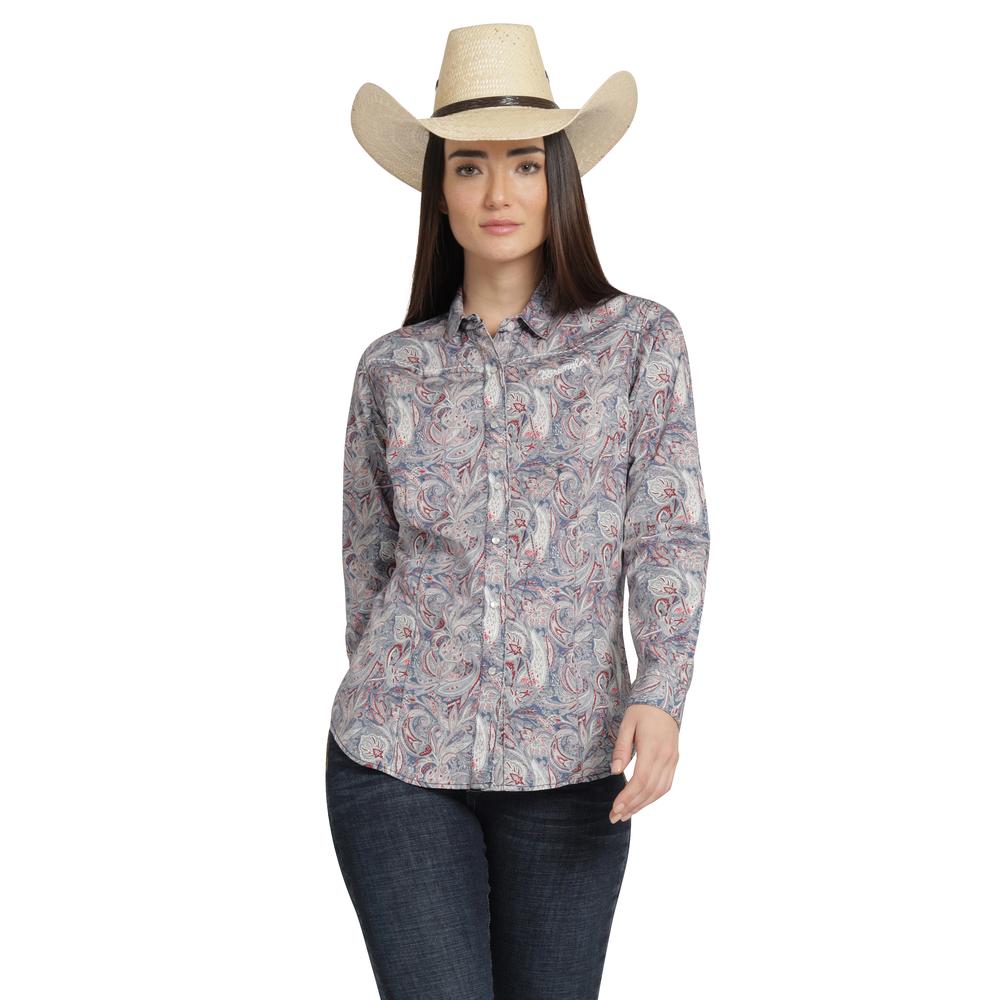 Blusa Vaquera Wrangler Mujer Slim Manga Larga 831 Azul