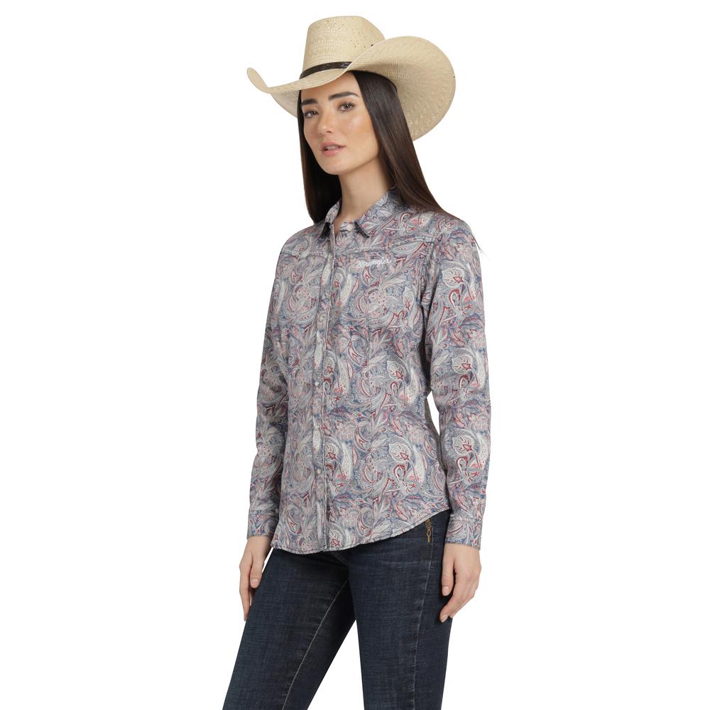 Foto 3 pulgar | Blusa Vaquera Wrangler Mujer Slim Manga Larga 831 Azul