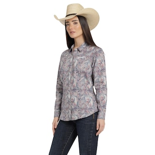Foto 2 | Blusa Vaquera Wrangler Mujer Slim Manga Larga 831 Azul