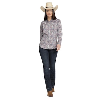 Foto 4 | Blusa Vaquera Wrangler Mujer Slim Manga Larga 831 Azul